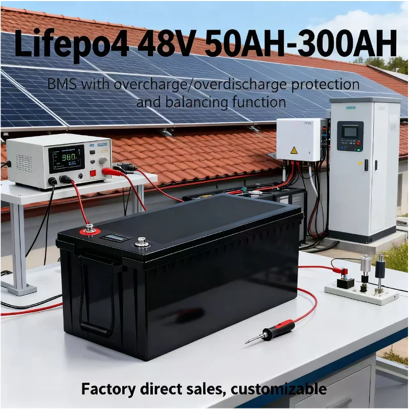 72V 60Ah Lifepo4 Battery Pack - 48-V-LiFePO4-Akku 50/100/150/200/300 Ah – Bluetooth-Überwachung, Deep