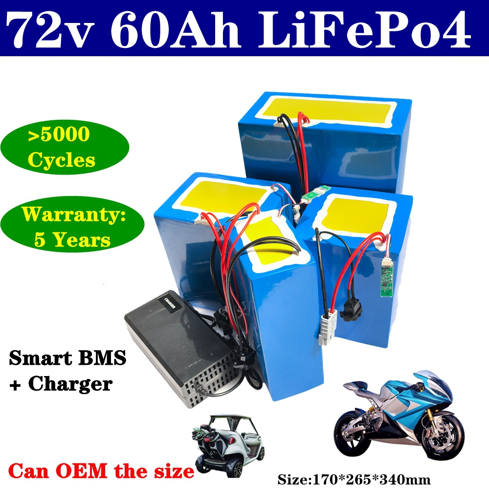 Lithium 72V 60Ah Lifepo4-Akku  – 72V 60Ah Lifepo4 Battery Pack Bewertung und Preis