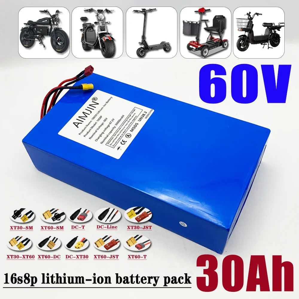 18650 Lithium-Ionen-Akkupack 6 – 60V 30Ah Electric Scooter Battery Bewertung und Preis